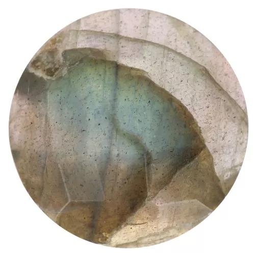 Cabochon tondo sfaccettato rotondo 10 mm - Labradorite x1