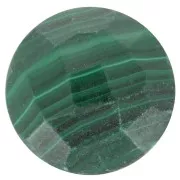Cabochon tondo sfaccettato rotondo 10 mm - Malachite x1