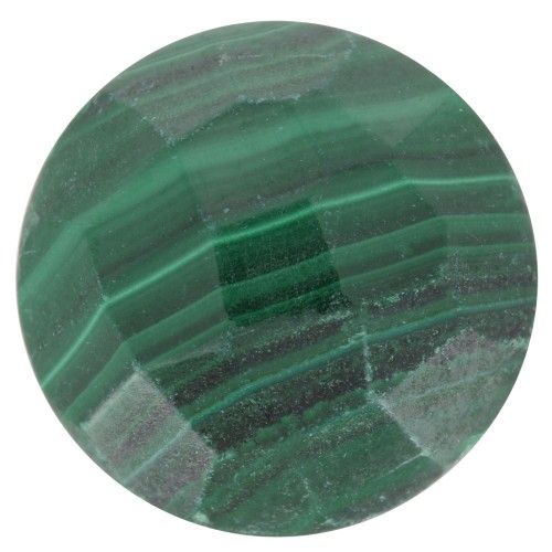 Cabochon tondo sfaccettato rotondo 12 mm - Malachite x1