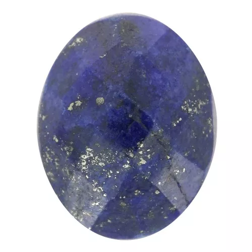 Cabochon ovale sfaccettato 10x8 mm in pietra semipreziosa - Lapislazzuli x1