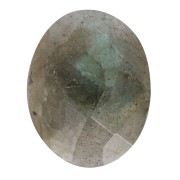 Cabochon ovale sfaccettato 10x8 mm in pietra semipreziosa - Labradorite x1|raw }}