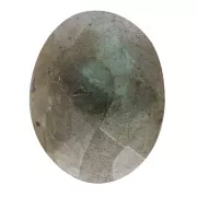 Cabochon ovale sfaccettato 10x8 mm in pietra semipreziosa - Labradorite x1