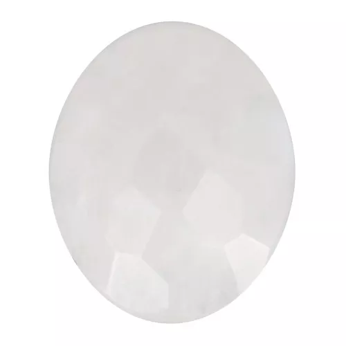 Cabochon ovale sfaccettato 10x8 mm in pietra semipreziosa- Pietra di luna x1