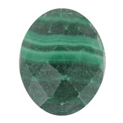 Cabochon ovale sfaccettato 10x8 mm in pietra semipreziosa - Malachite x1|raw }}