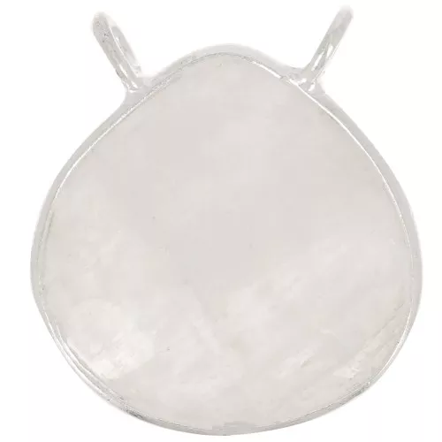 Distanziatore collana goccia sfaccattato 17x16 mm - Arg925 - Pietra di luna x1