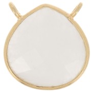 Distanziatore collana goccia sfaccettato 17x16mm Arg925 dorato -Pietra di luna|raw }}