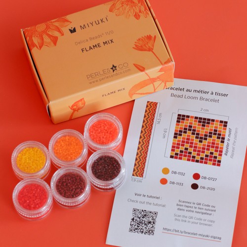 Kit perle Miyuki Perles and Co - Miyuki Delica 11/0 Flame Mix