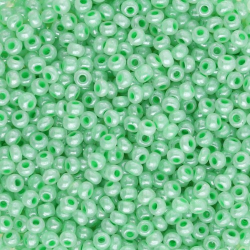 Perla Preciosa 11/0 2 mm - Verde acqua perlato x20g