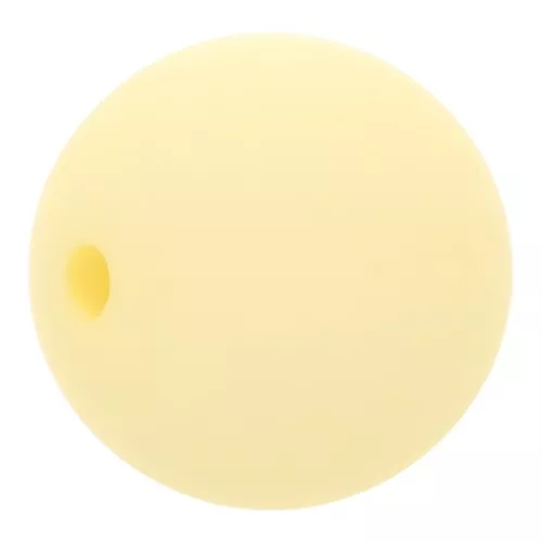 Perla di resina effetto opaco 8 mm - Giallo pastello x1