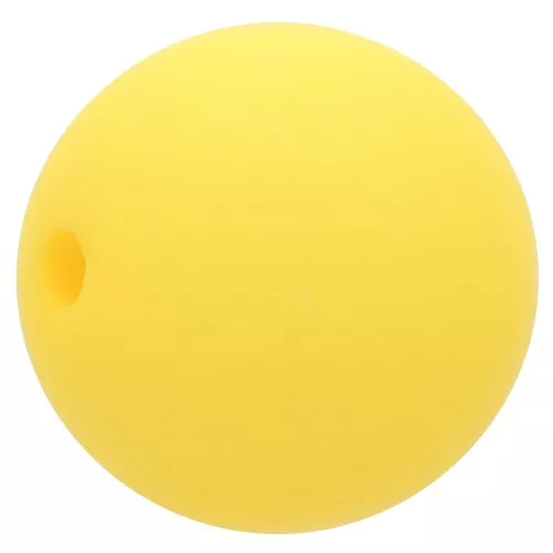 Perla di resina effetto opaco 12 mm - Giallo sole x1