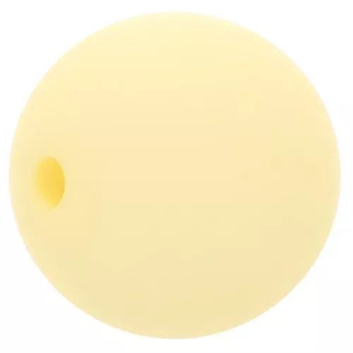 Perla in resina effetto opaco 14 mm - Giallo pastello x1
