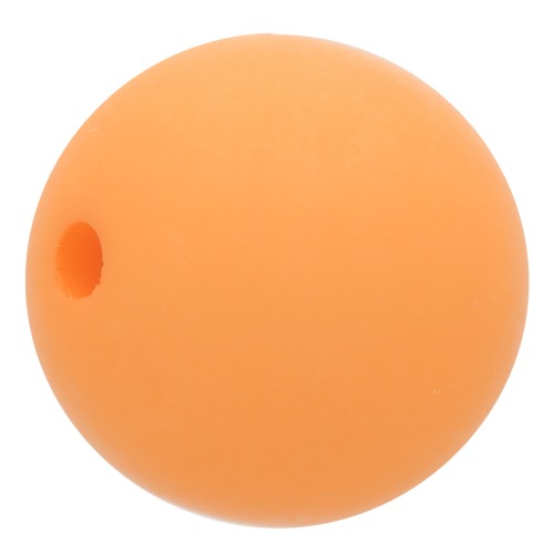 Perle di resina effetto opaco 10 mm - Arancione chiaro x1