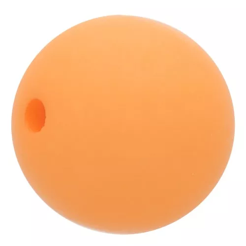 Perle di resina effetto opaco 10 mm - Arancione chiaro x1