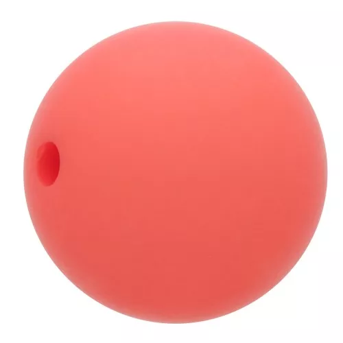 Perla di resina effetto opaco 10 mm - Rosso corallo x1
