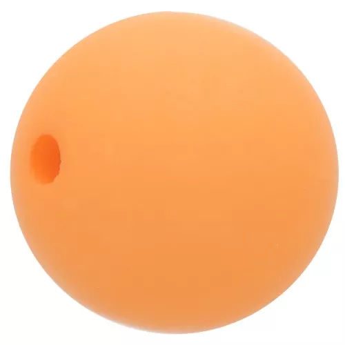 Perla di resina effetto opaco 12 mm - Arancione chiaro x1