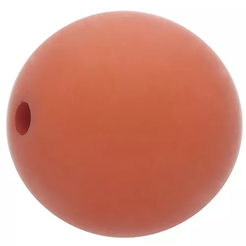 Perla di resina effetto opaco 12 mm - Terracotta x1