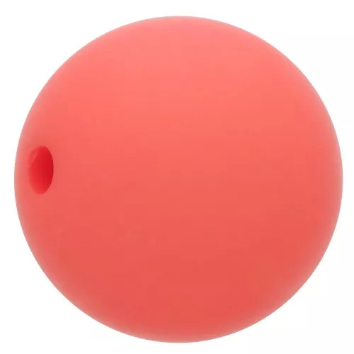 Perla in resina effetto opaco 14 mm - Rosso corallo x1