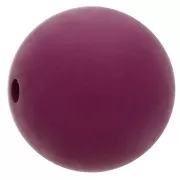 Perla in resina effetto opaco 14 mm - Melanzana x1