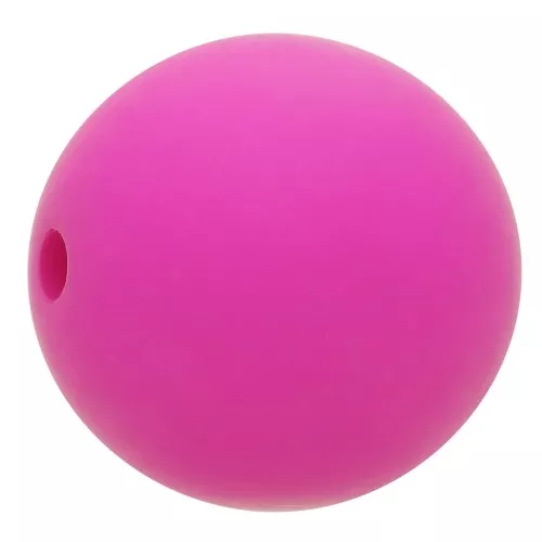 Perla di resina effetto opaco 10 mm - Fucsia x1