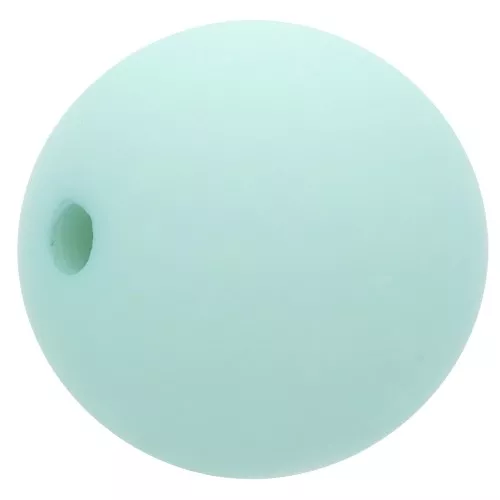 Perla in resina effetto opaco 14 mm - Verde acqua x1
