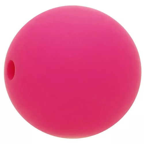 Perla in resina effetto opaco 14 mm - Fucsia x1