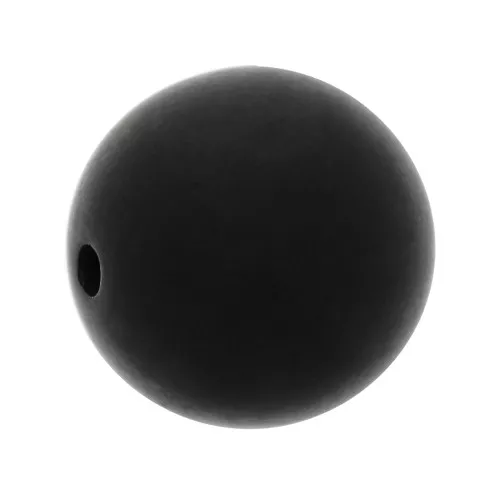 Perla di resina effetto opaco 10 mm - Nero x1