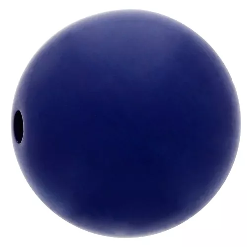 Perla in resina effetto opaco 14 mm - Blu navy x1