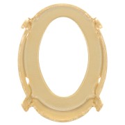 Castone a denti per PureCrystal 4122 Oval Rivoli 18x13 mm - Oro x1|raw }}