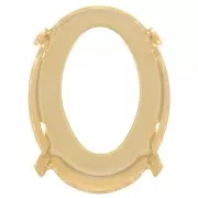 Castone a denti per PureCrystal 4122 Oval Rivoli 18x13 mm - Oro x1