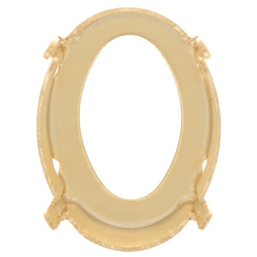 Castone a denti per PureCrystal 4122 Oval Rivoli 18x13 mm - Oro x1
