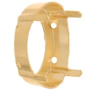 Castone a denti per PureCrystal 4122 Oval Rivoli 18x13 mm - Oro x1