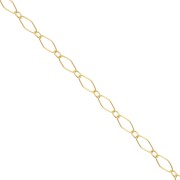Catena a maglie alternate Rombo 2,8 mm, Gold filled x50cm