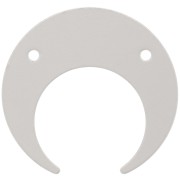 Distanziatore a 2 fori mezzaluna o corno 20 mm - Argento 925 x1|raw }}