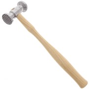 Martello per la testurizzazione del metallo - motivo a strisce e a scacchiera x1