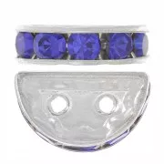 Rondella Mezza-Luna mm. 14x8 argentata Sapphire x1