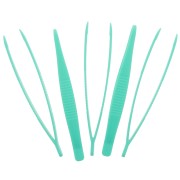 Set di 5 pinzette di precisione in plastica da 11,5 cm - Menta