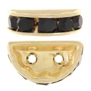 Rondella Mezza-Luna mm. 14x8 dorata Jet x1