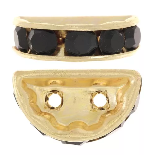 Rondella Mezza-Luna mm. 14x8 dorata Jet x1
