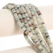 Perle rondelle in pietra semipreziosa 6,5x2 mm - Amazzonite x38cm