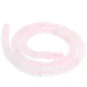 Perla in pietra semipreziosa 6,5x2 mm - Quarzo Rosa x38cm