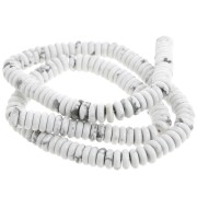 Perle in pietra semipreziosa 6,5x2 mm - Howlite x38cm
