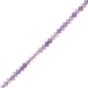 Perline tonde appiattite sfaccettate 3.5x2.5 mm - Ametista x39cm|raw }}