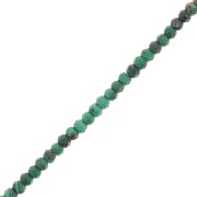 Perline tonde appiattite sfaccettate 3,5x2,5 mm - Malachite x39cm|raw }}