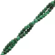 Perline tonde appiattite sfaccettate 3,5x2,5 mm - Malachite x39cm