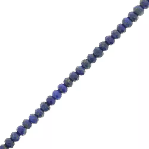 Perline tonde appiattite sfaccettate 3,5x2,5 mm - Lapislazzuli x39cm