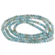 Perline sfaccettate tonde e appiattite 3x2 mm - Apatite x39cm