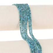 Perline sfaccettate tonde e appiattite 3x2 mm - Apatite x39cm