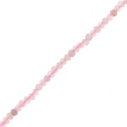 Perline tonde appiattite sfaccettate 3x2 mm - Morganite x39cm|raw }}