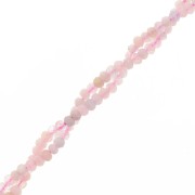 Perline tonde appiattite sfaccettate 3x2 mm - Morganite x39cm
