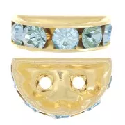 Rondella Mezza-Luna mm. 14x8 dorata Aquamarine x1